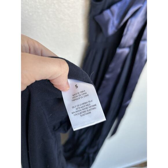 NEW Anthropologie Favorite Daughter Blue Maxi dress Small satin bow vneck boho - Picture 6 of 6